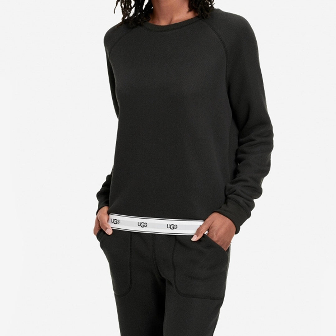 UGG NENA Womens French Terry Sweater Black