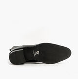 Club Cubano VALENTE Mens Leather Cuban Heel Boots Black