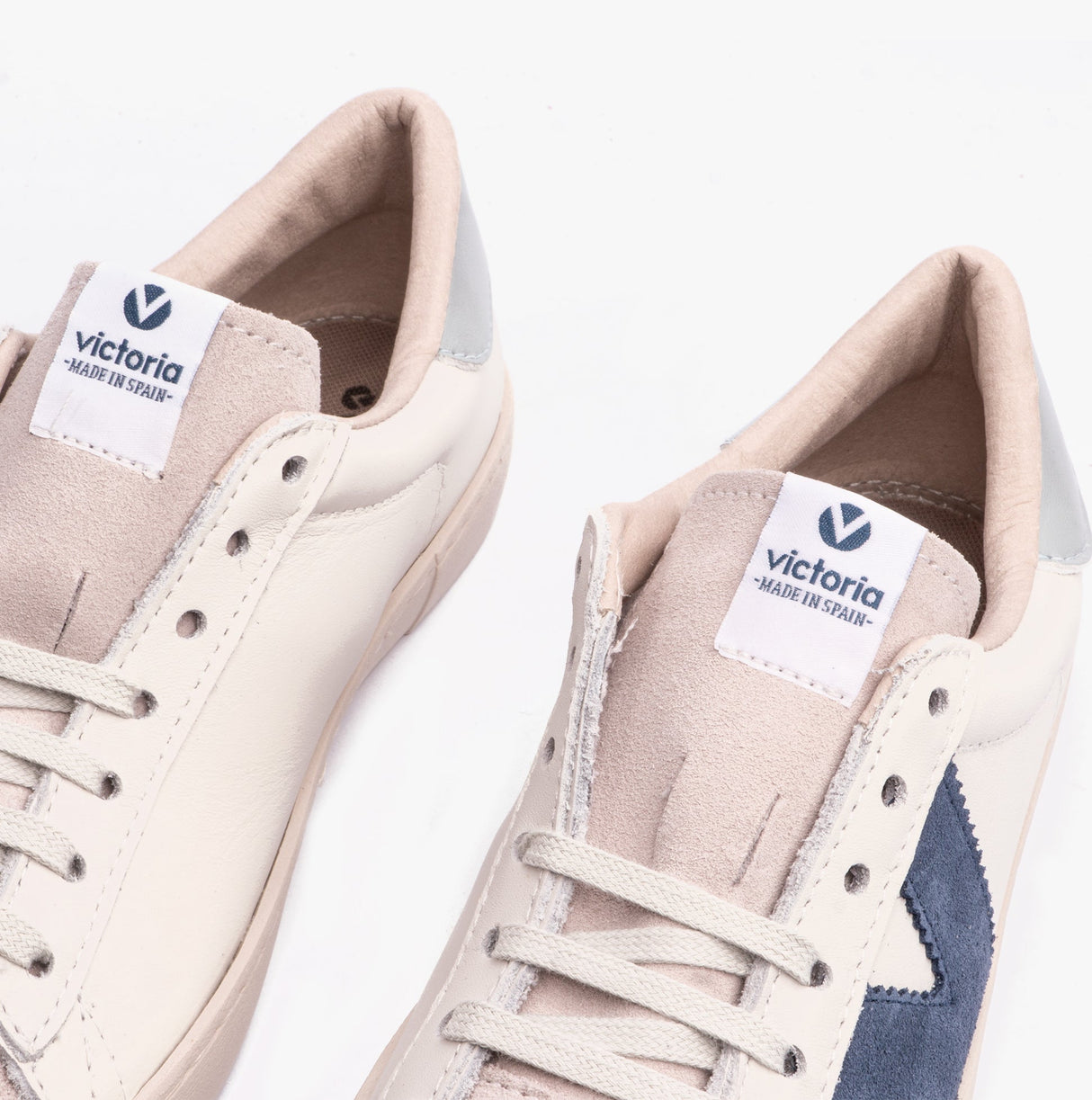 Victoria BERLIN LEATHER & SPLIT Womens Trainers Azul