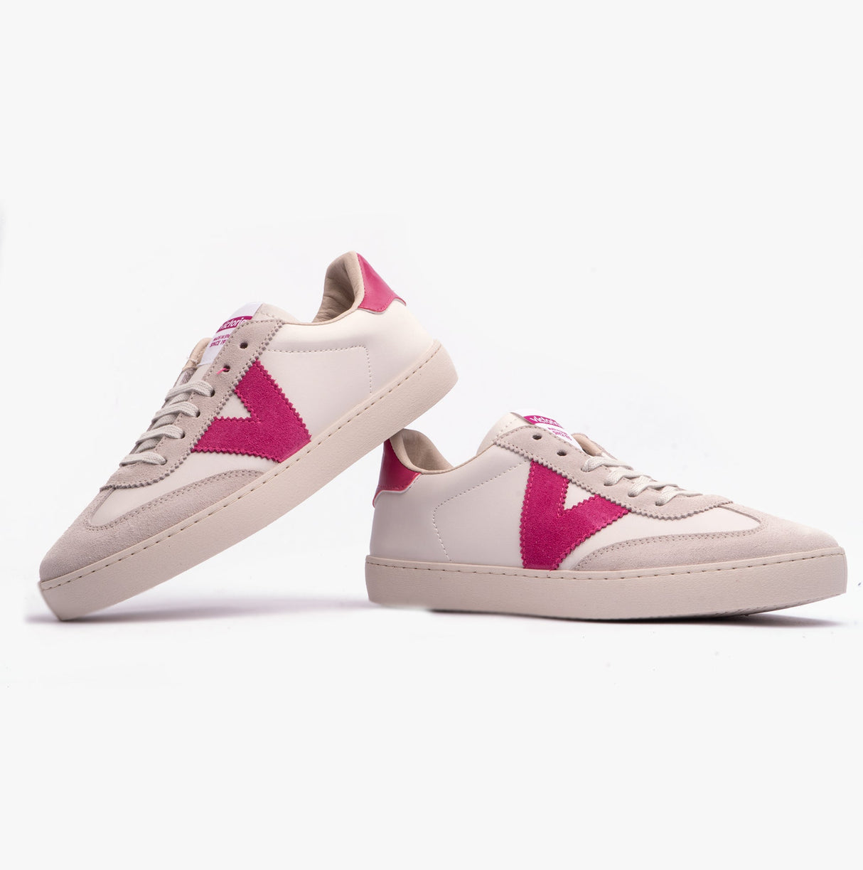 Victoria BERLIN FAUX LEATHER & SPLIT Womens Trainers Fucsia