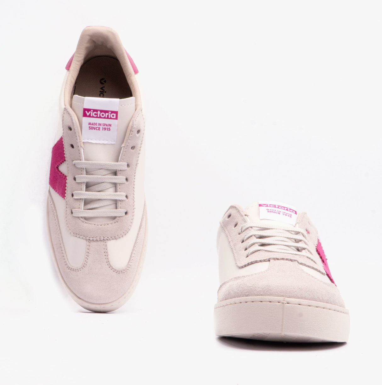 Victoria BERLIN FAUX LEATHER & SPLIT Womens Trainers Fucsia