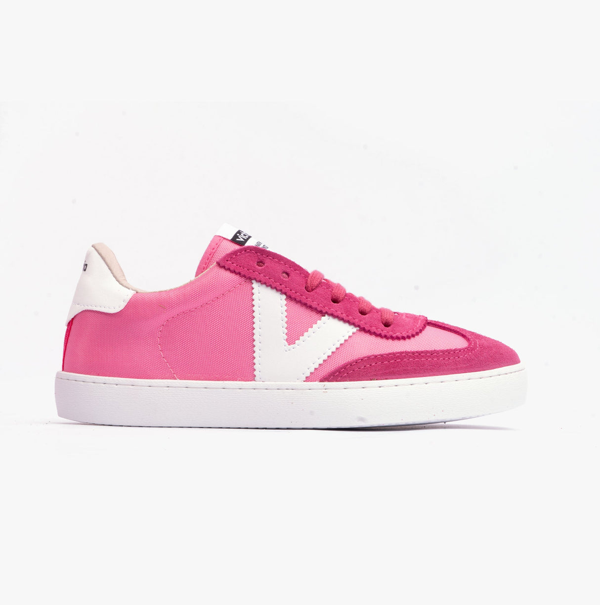Victoria BERLIN SPLIT LEATHER & NYLON Womens Trainers Fucsia
