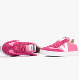 Victoria BERLIN SPLIT LEATHER & NYLON Womens Trainers Fucsia