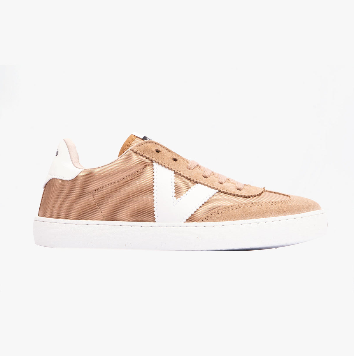 Victoria BERLIN SPLIT LEATHER & NYLON Womens Trainers Taupe