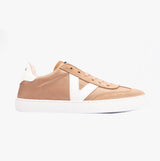 Victoria BERLIN SPLIT LEATHER & NYLON Womens Trainers Taupe