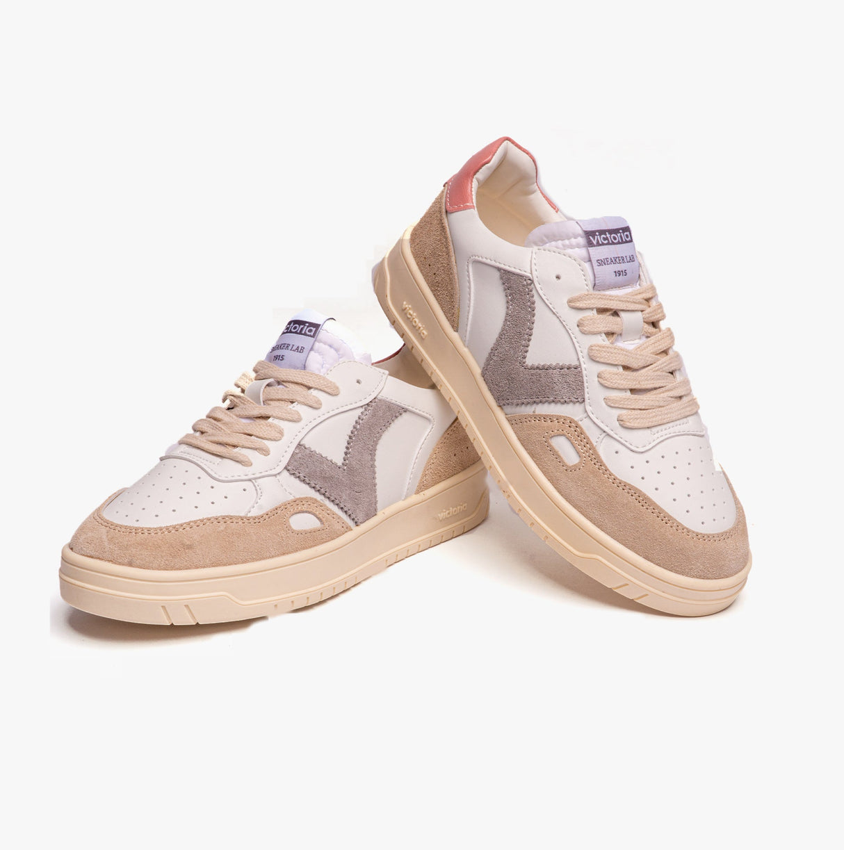 Victoria SEUL FAUX LEATHER & SPLIT Womens Trainers Rosa