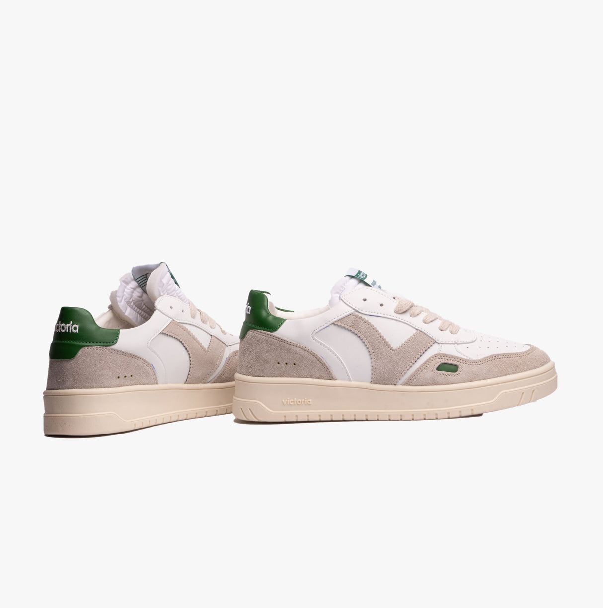 Victoria SEUL RETRO FAUX LEATHER & SPLIT Womens Trainers Verde