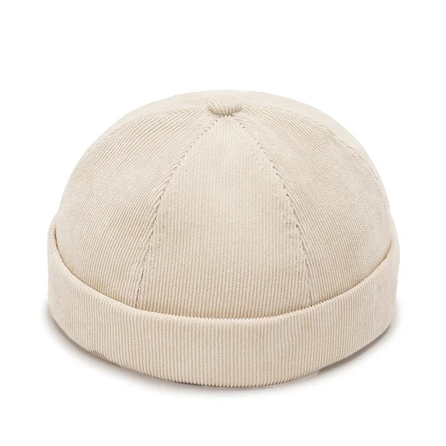 Vintage Men's Summer Cotton Brimless Skullies Cap Street Portable Docker Hats Multipurpose Beanie Hat Hip Hop Hats Japanese INS