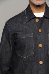 Turner Long Sleeve Shacket - Denim Stay Blue