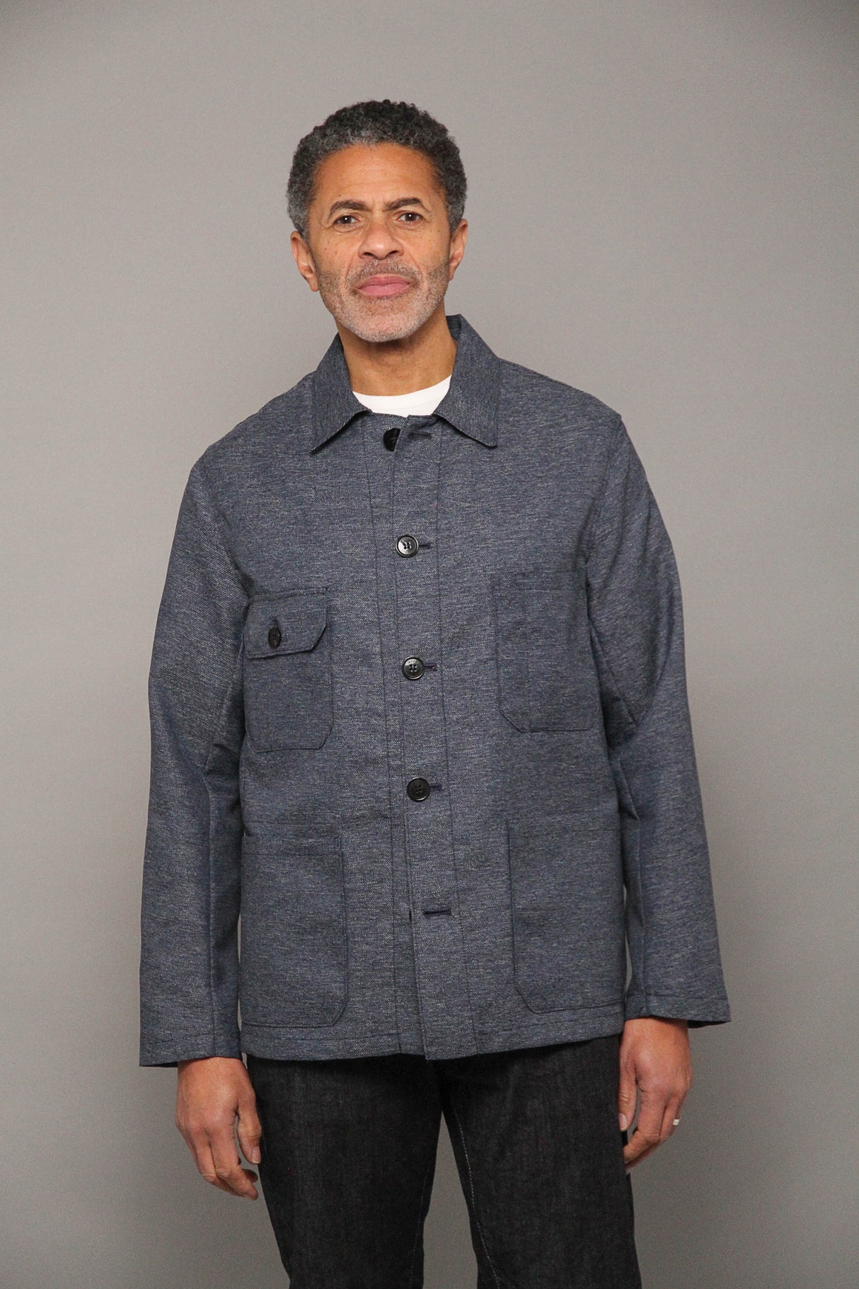 James Four Pocket Jacket - Sky Blue Twill