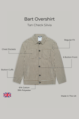Bart Overshirt - Tan Check Silvia