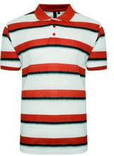 Mens Striped Polo Shirts Pique Short Sleeve Yarn Dyed T-Shirt Casual Top M - 6XL