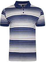 Mens Striped Polo Shirts Pique Short Sleeve Yarn Dyed T-Shirt Casual Top M - 6XL