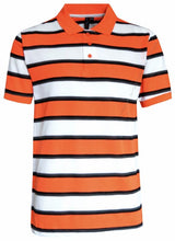 Mens Striped Polo Shirts Pique Short Sleeve Yarn Dyed T-Shirt Casual Top M - 6XL