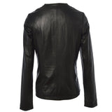 Women Motorcycle Leather Jacket | Black