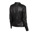 Women Black Biker Leather Jacket | Black