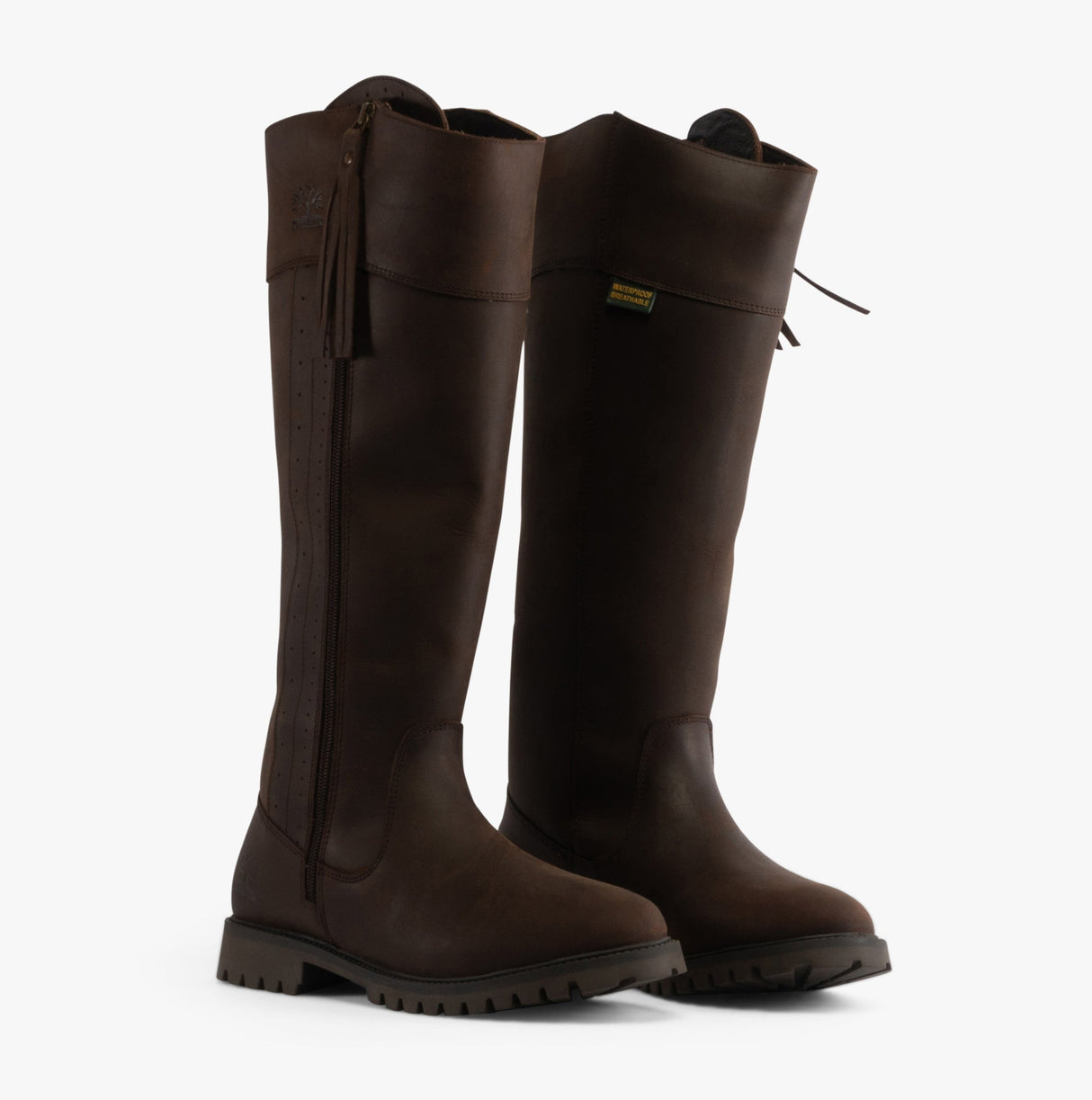 Woodland BAILEY Womens Leather Country Boots Dark Brown