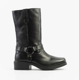 Woodland HIGH HARLEY Mens Leather Western Boots Black