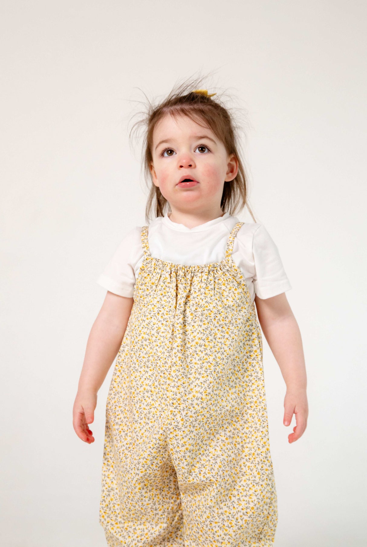 Yellow Floral Cotton Romper