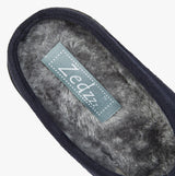 Zedzzz ALEX Mens Microfibre Mule Slippers Navy