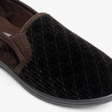 Zedzzz KEVIN Mens Full Slippers Brown