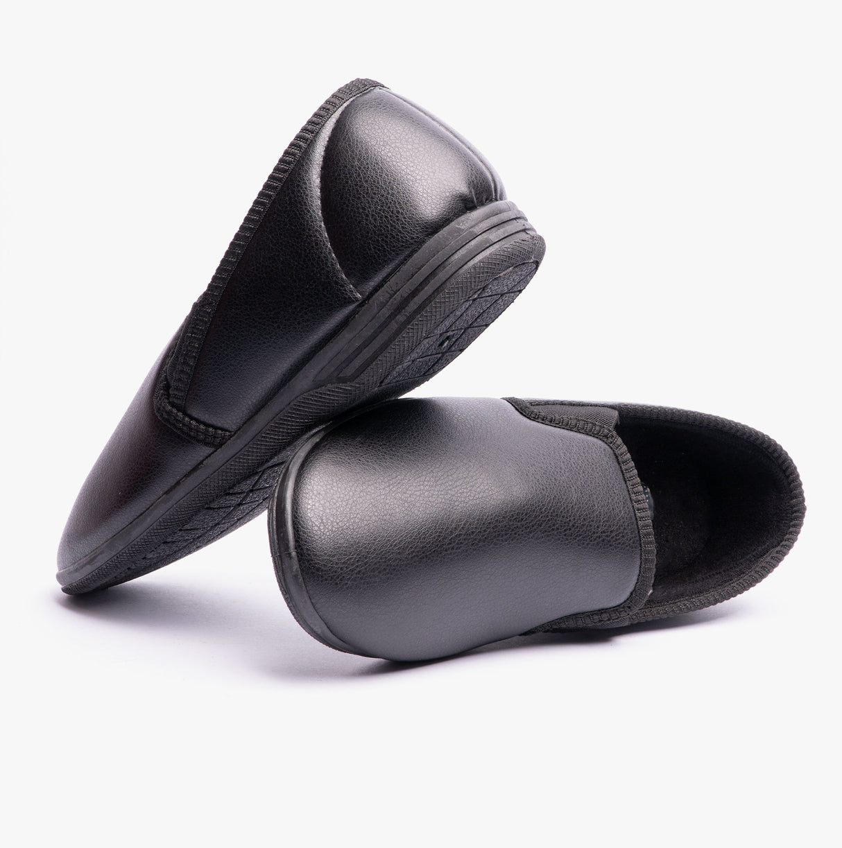 Zedzzz IVOR Mens Full Slippers Black