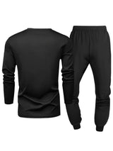 Men's Casual Long-Sleeved Hoodie and Trousers Set with Jamaica Letter Flag Print