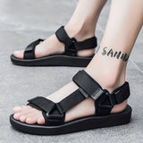 Men's Breathable Fabric Upper & Mesh Lining, Adjustable Straps with Buckles, Lightweight EVA Sole Sandals