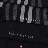 Tommy Hilfiger 2 Pack  Mens Crew Stripe Socks Black