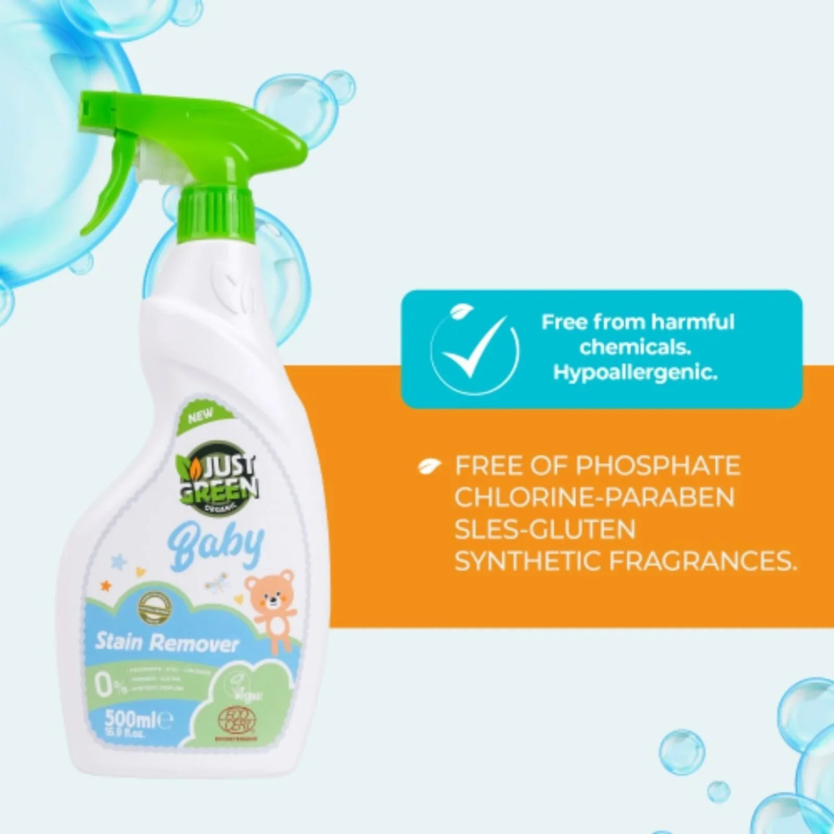 Just Green Organic Baby Stain Remover 500ml
