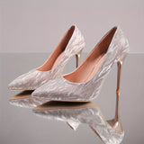 Elegant Women's Stiletto Heels - Sleek Pointed Toe, High Heel Dress Pumps