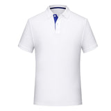 Men’s Solid Color Polo Collar Casual T-Shirt – Classic Slim Fit, Breathable Cotton