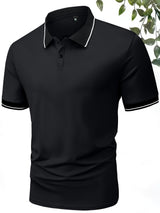 4-Pack Men's Summer Polo Shirts, Solid Color Short Sleeve, Regular Fit, Knit Stretch, Casual Sportswear Tops
