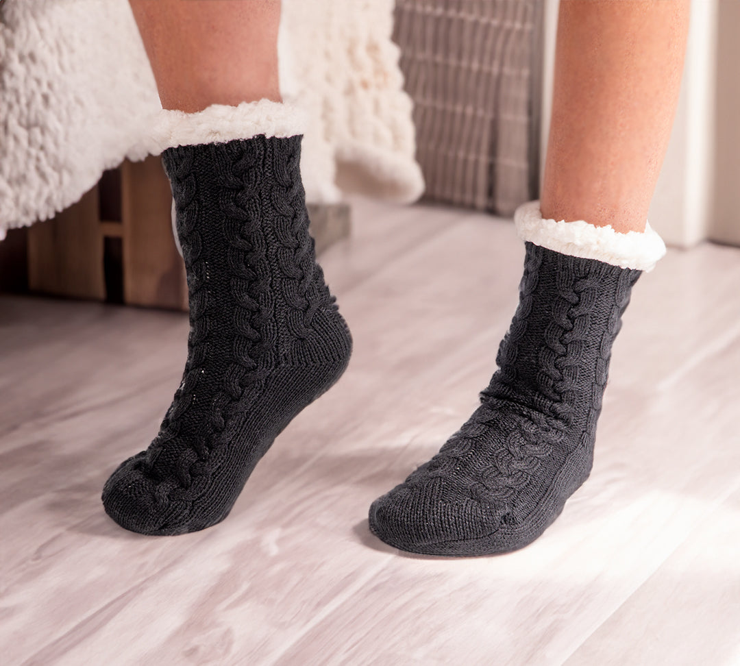 HOS Comfort MELLOW Womens Slipper Socks Black