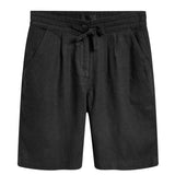 Womens Linen Blend Knee Shorts - 2575