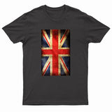 Adults Printed British Flag Union Jack Grunge T-Shirt