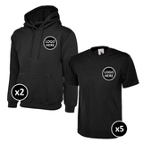 Uneek Hoodie & T-Shirts Bundle - 7 Items