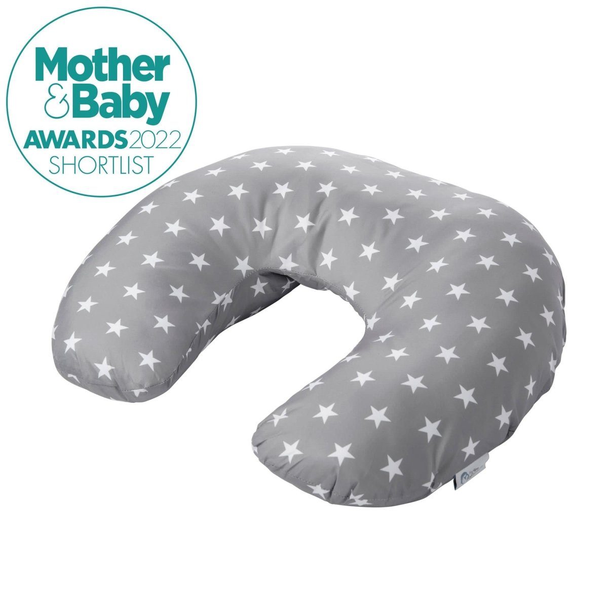 Breast Feeding Maternity Nursing Pillow - Grey with Stars