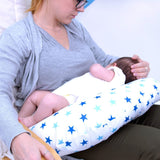 Breast Feeding Maternity Nursing Pillow - Little Star Blue