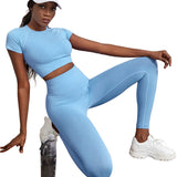 2-Piece Workout Outfit – Quick-Dry Yoga Pants & Matching Top