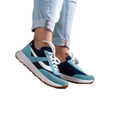 Mesh Contrast Round Toe Sneakers