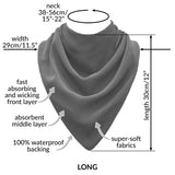 Premium Neckerchief Style Adult Dribble Bib - Waterproof & Discreet - Large - Aubergine