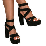 Sexy Roman Sandals with Thick Soles and Water Platform for Women