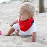 3 PACK - Mum 2 Mum Bandana Style Baby Bibs - Red / Lime / Teal