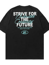 Men's Plus Size Letter Graphic Round Neck Half Sleeve T-Shirt