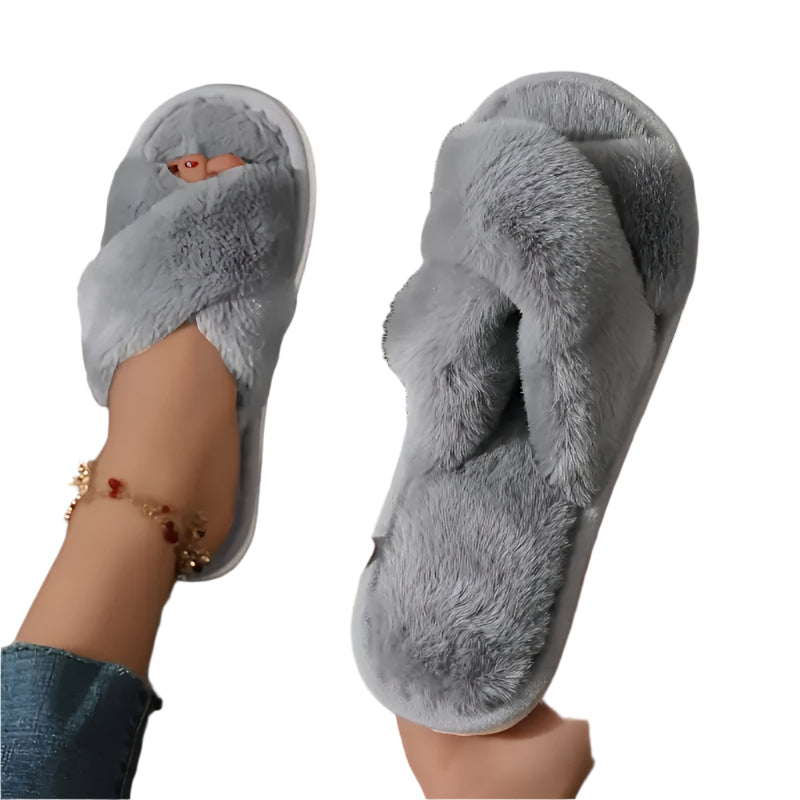 2025 New Fuzzy Cross Lightweight and Warm Slipper