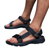 Men's Breathable Fabric Upper & Mesh Lining, Adjustable Straps with Buckles, Lightweight EVA Sole Sandals