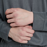 Men's Dark Grey Loungewear Set with Long Sleeve Pyjamas