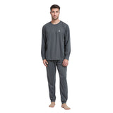 Men's Dark Grey Loungewear Set with Long Sleeve Pyjamas
