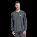 Men's Dark Grey Loungewear Set with Long Sleeve Pyjamas